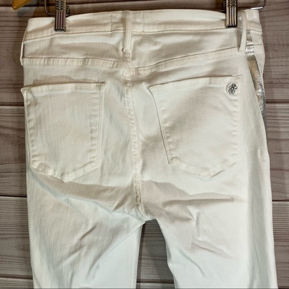 BLACK Orchid Cindy Racer Flare Slant Fray Hem Jeans - Picture 7 of 9